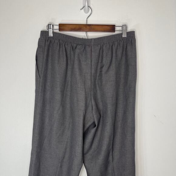 Alfred Dunner slacks pants trousers women's 12 GRAY elastic waist pull on slash - Picture 4 of 14